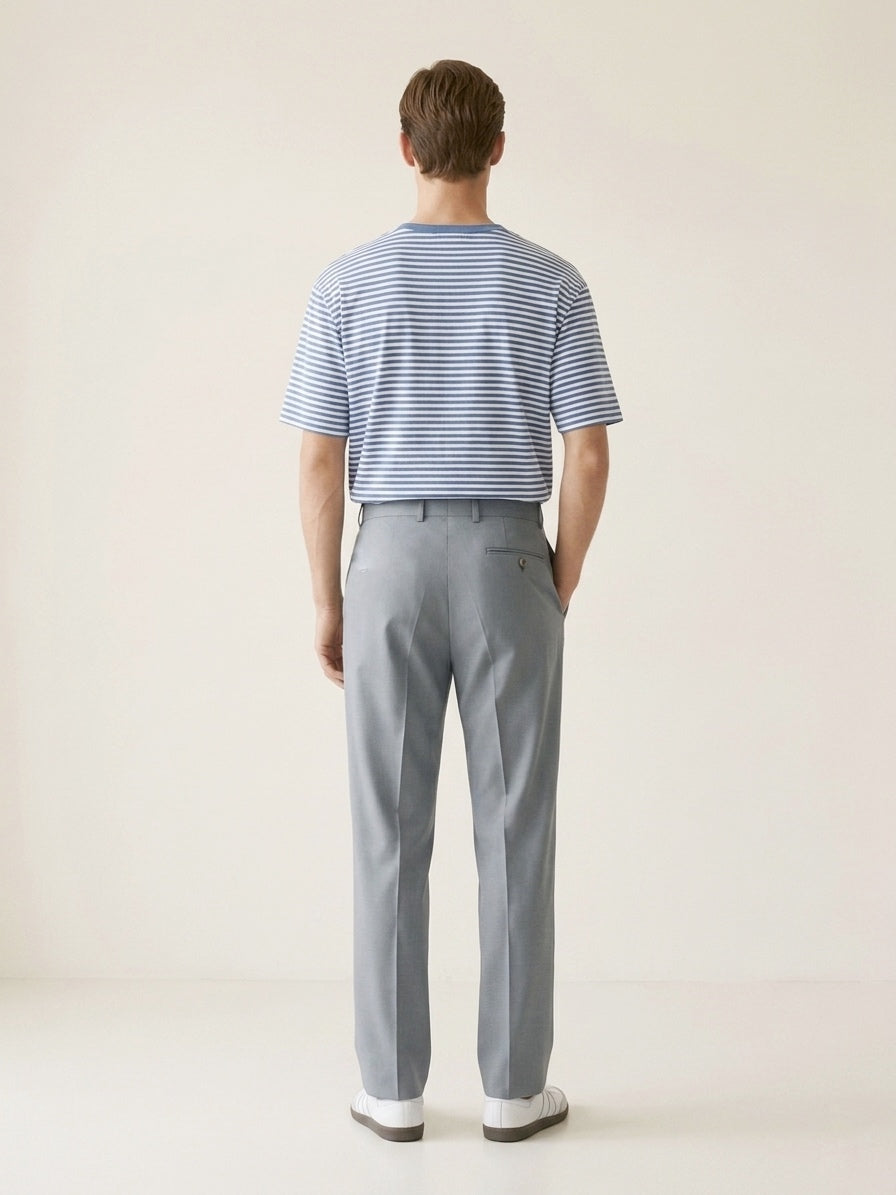 Ice Gray Pleated