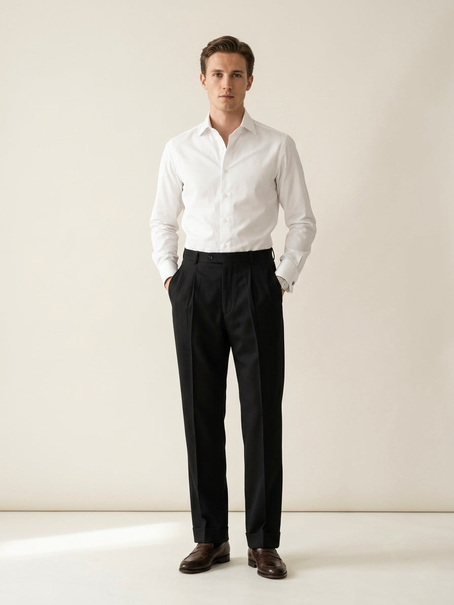 Midnight Black Pleated