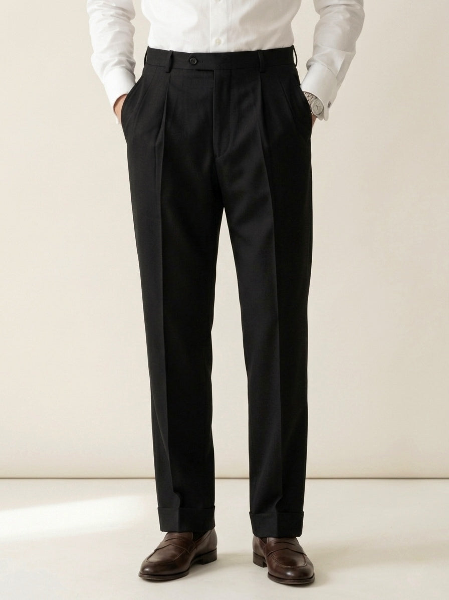 Midnight Black Pleated