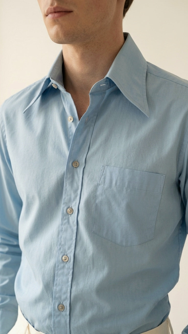 Sky Blue 70's Shirt
