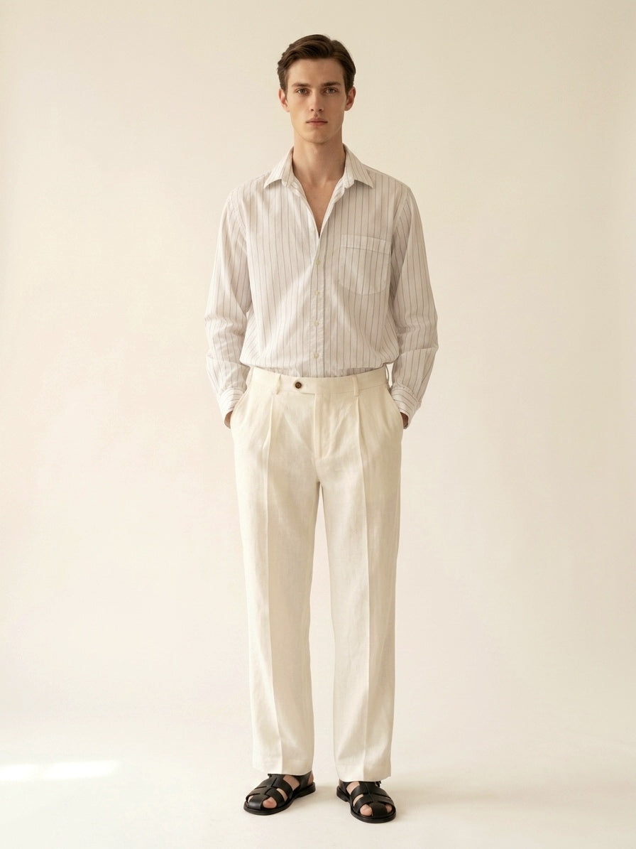 Striped White Shirt
