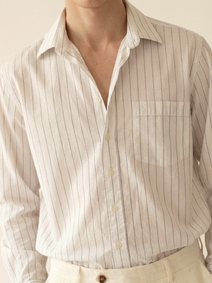 Striped White Shirt