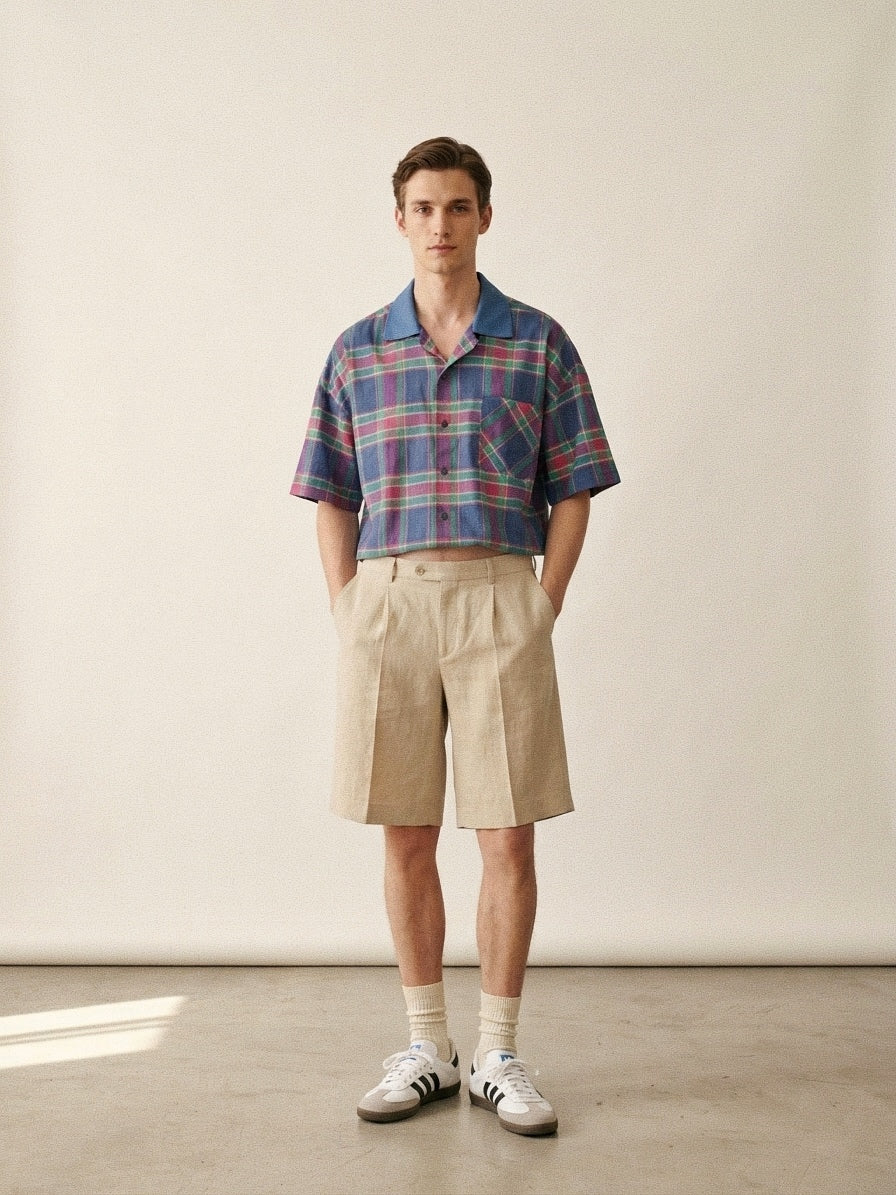 Reworked Cropped Polo Shirt