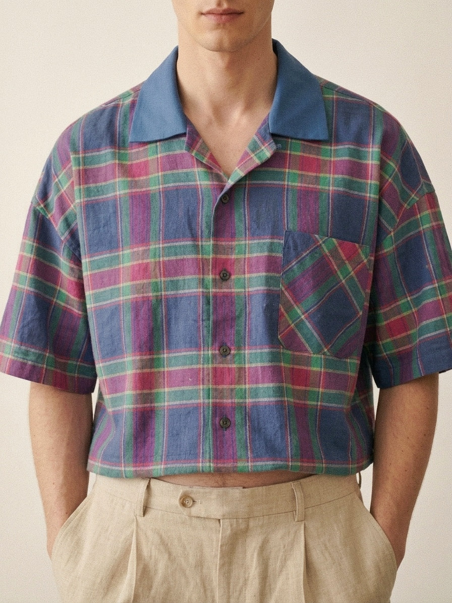 Reworked Cropped Polo Shirt