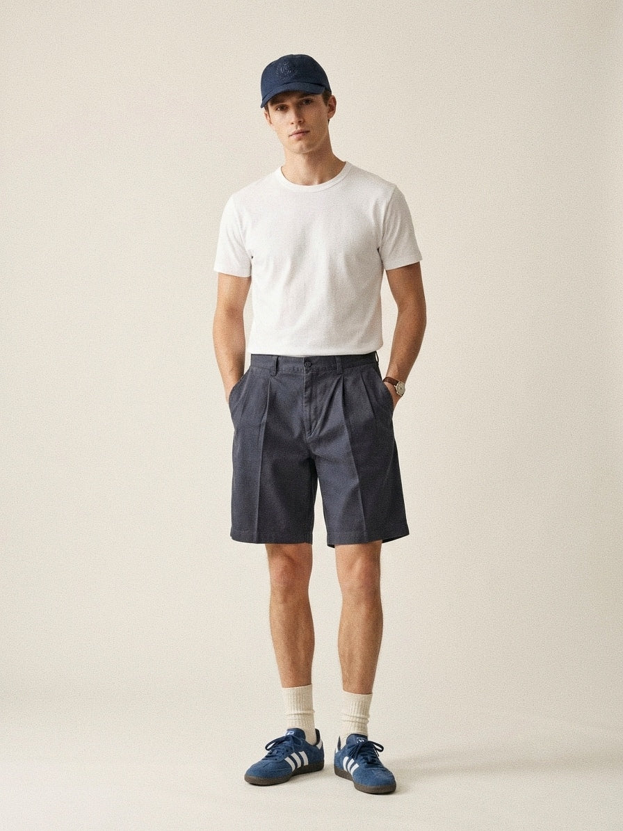 Naby Blue Pleated