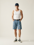 Blue Washed Denim Shorts