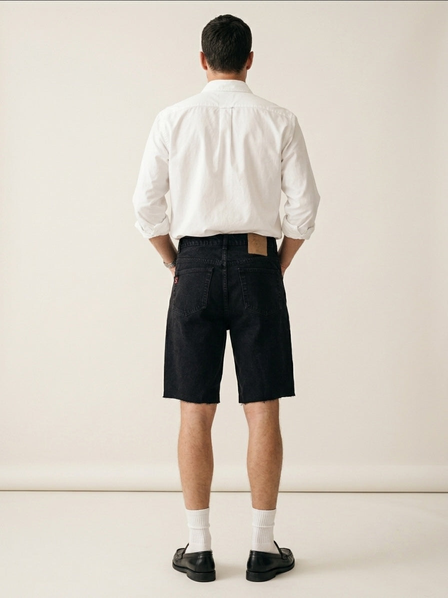 Black Denim Shorts