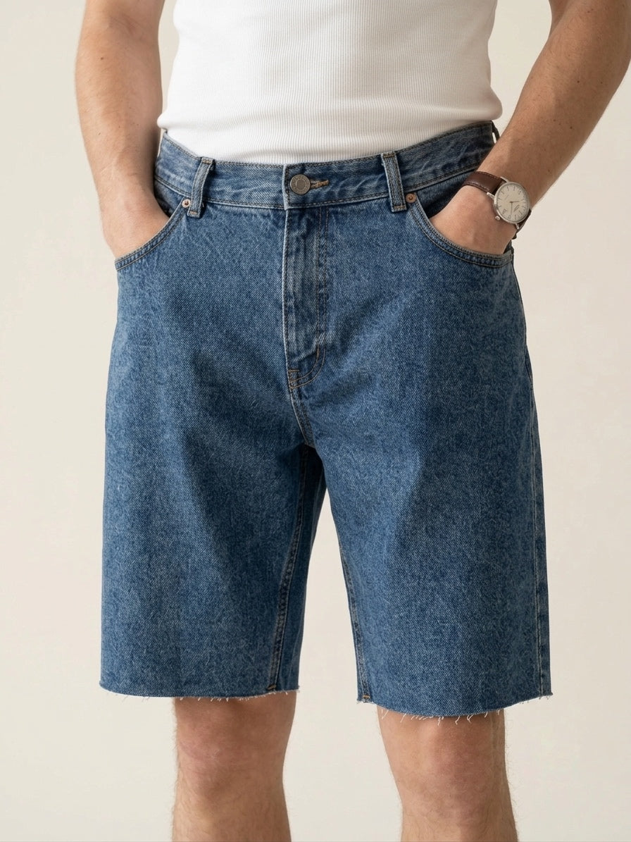Blue Washed Shorts