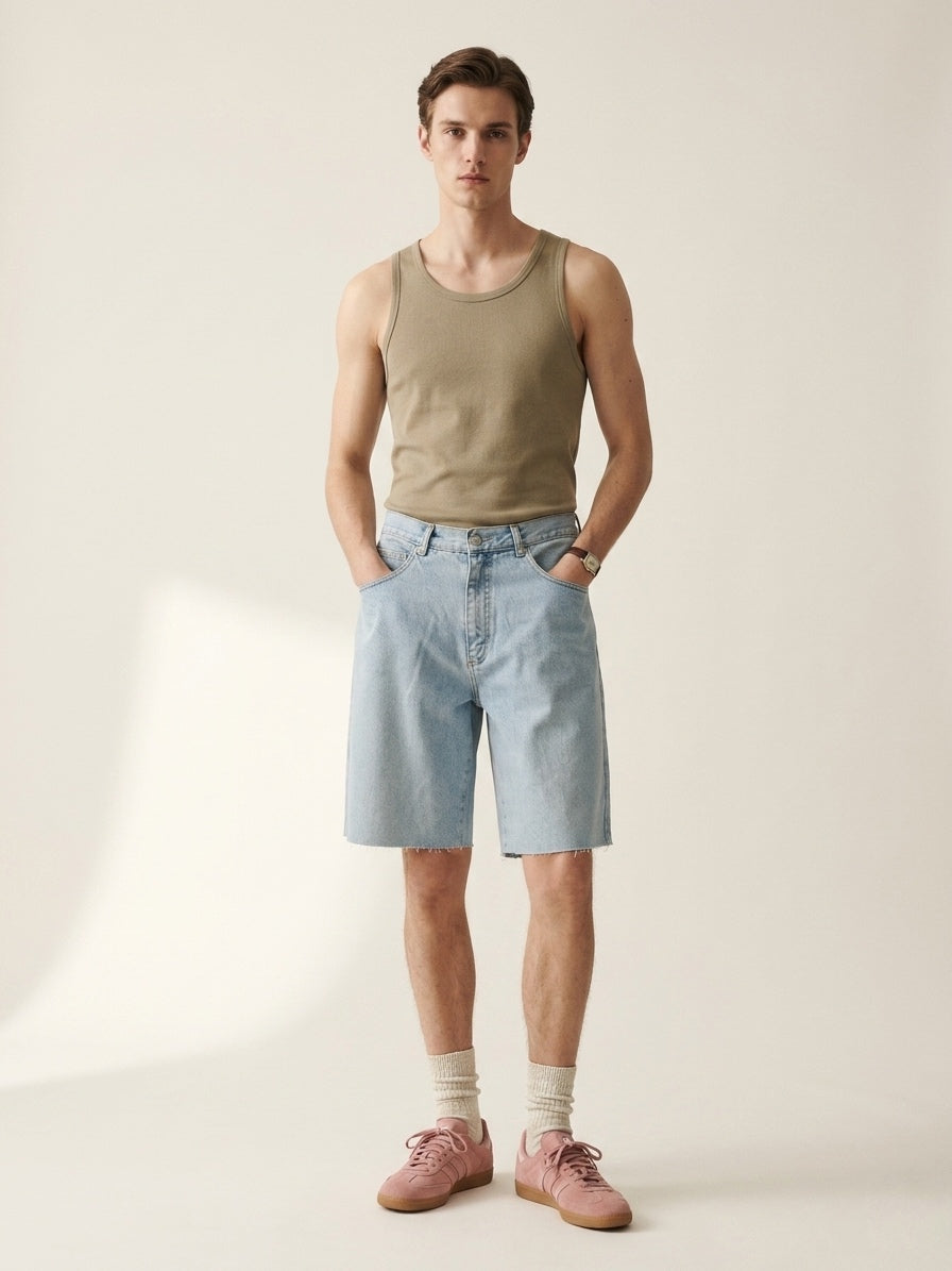 Blue Washed Shorts