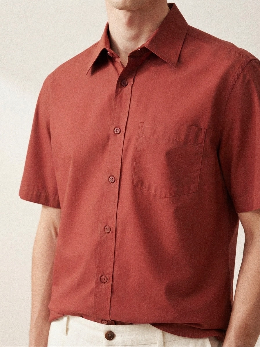 Dark Red Short Sleeve