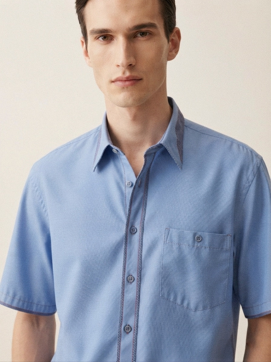 Dusty Blue Short Sleeve