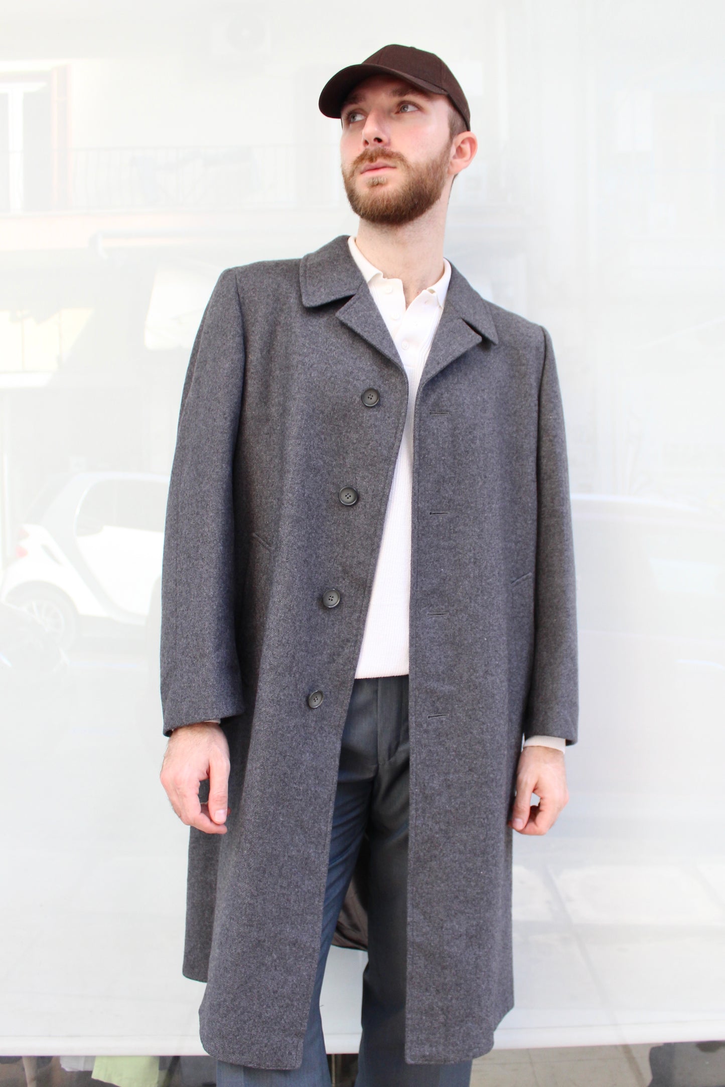 Classic 60's Gray Overcoat