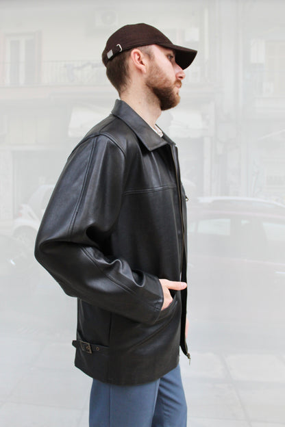 Leather Jacket Boxy Fit
