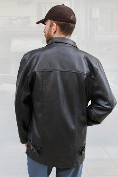 Leather Jacket Boxy Fit