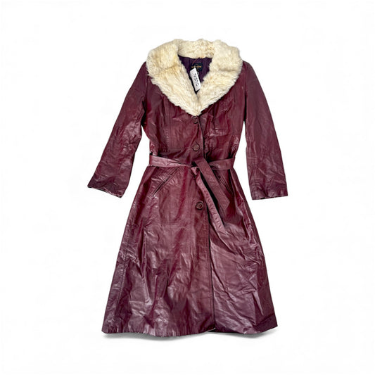 Burgundy Leather Coat