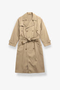 Maxi Cross Buttoned Trench