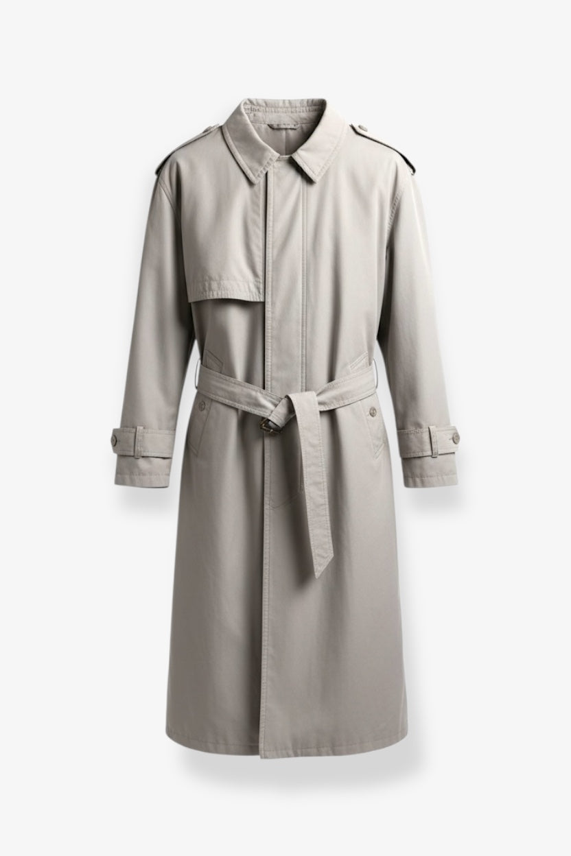 Ice White  Maxi Trench