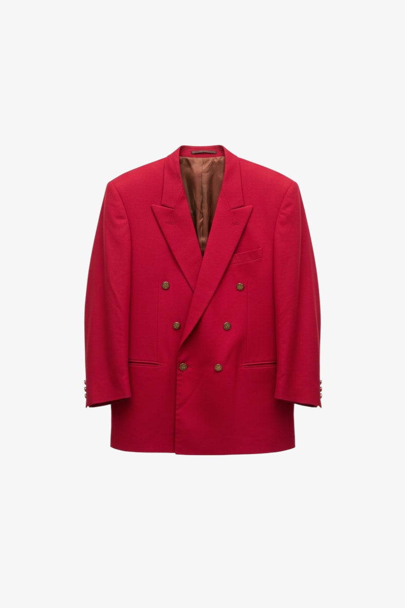 Red Double Breasted Blazer