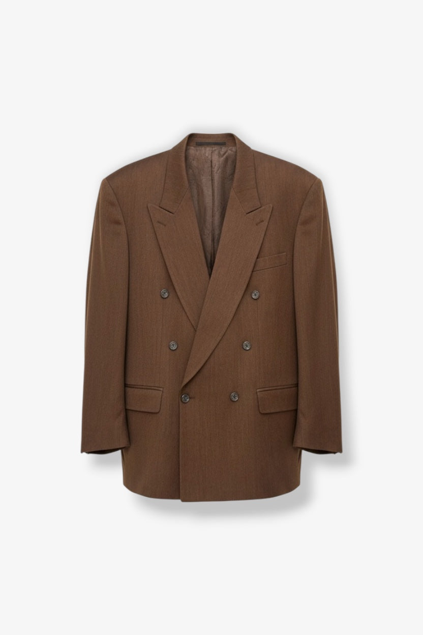 Brown Double Breasted Blazer