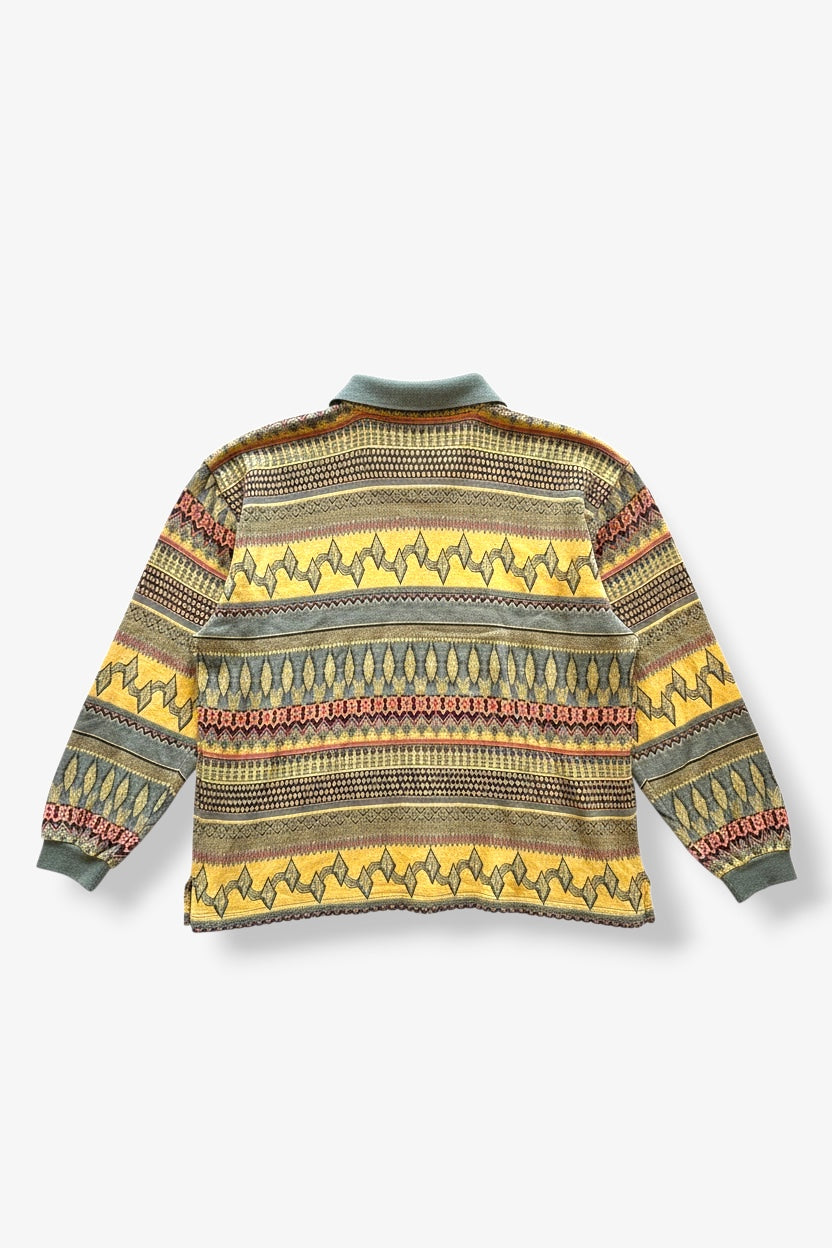 Graphic Boho Polo Shirt