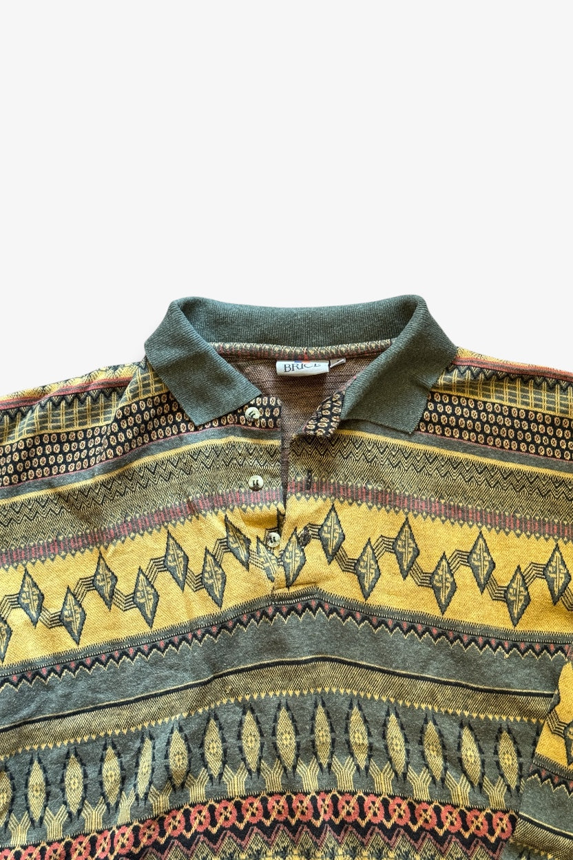 Graphic Boho Polo Shirt