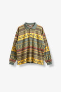 Graphic Boho Polo Shirt