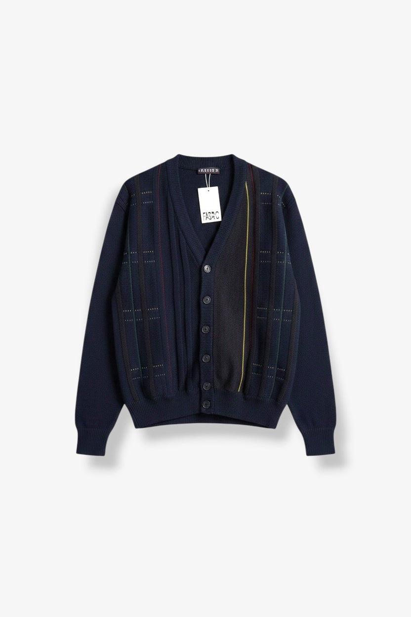 Dark Blue Patterned Cardigan