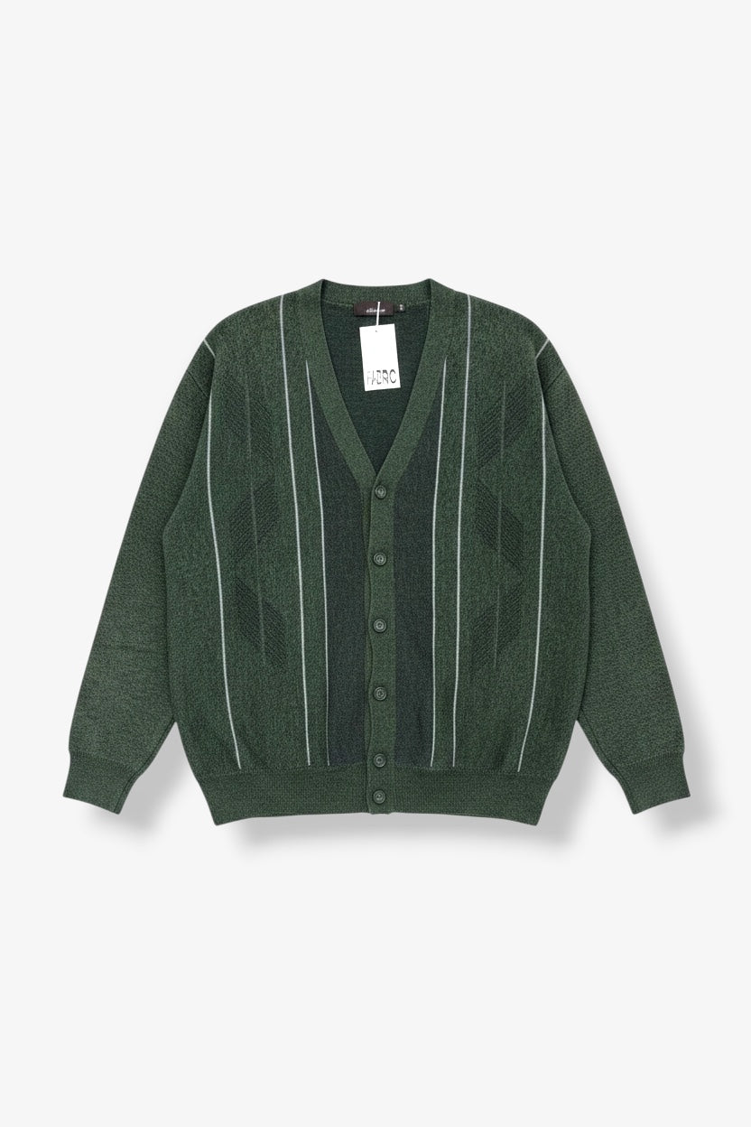 Green Patterned Cardigan
