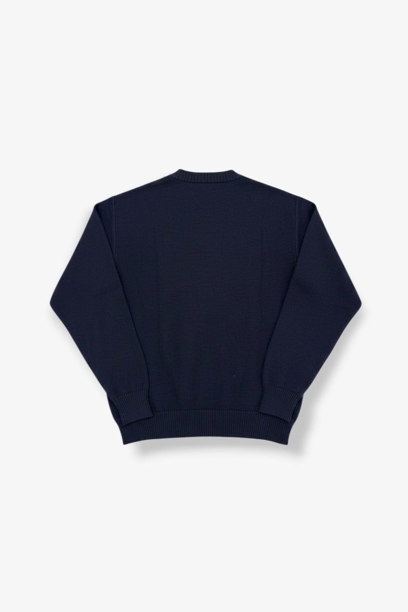 Dark Blue Patterned Cardigan