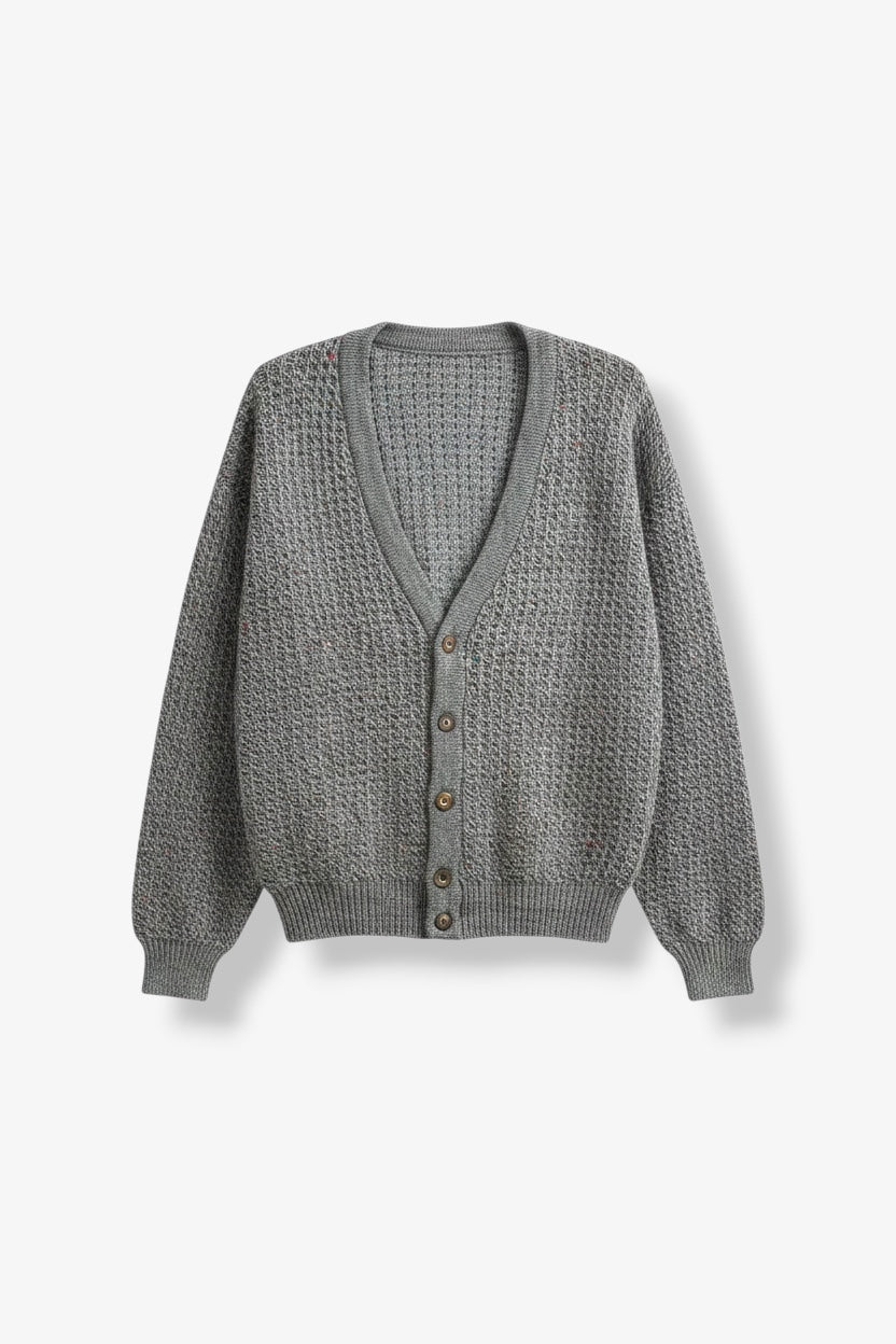 Gray Knitted Cardigan