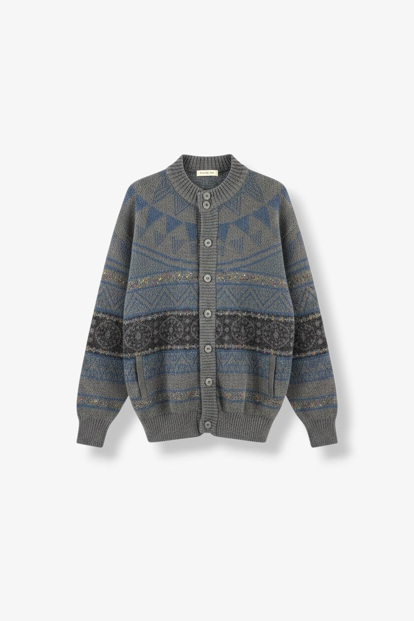 Gray Knitted Cardigan