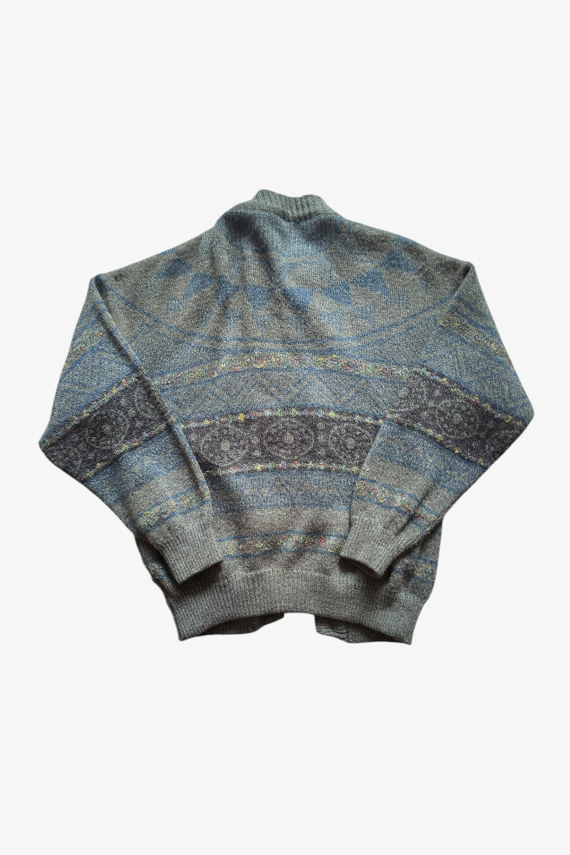 Gray Knitted Cardigan