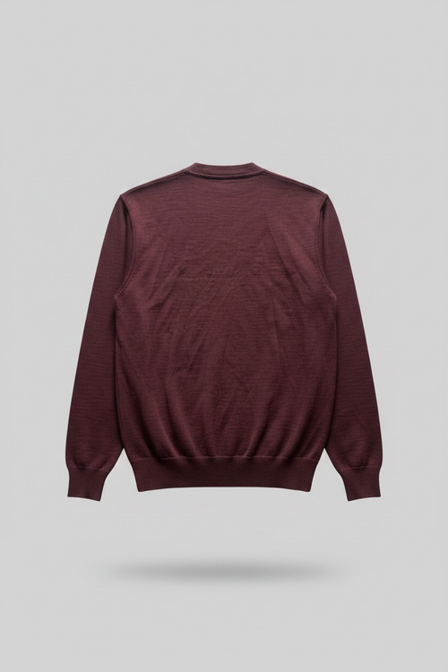 Burgundy Knitted Cardigan
