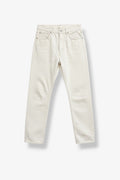 Straight Fit Off White Jeans