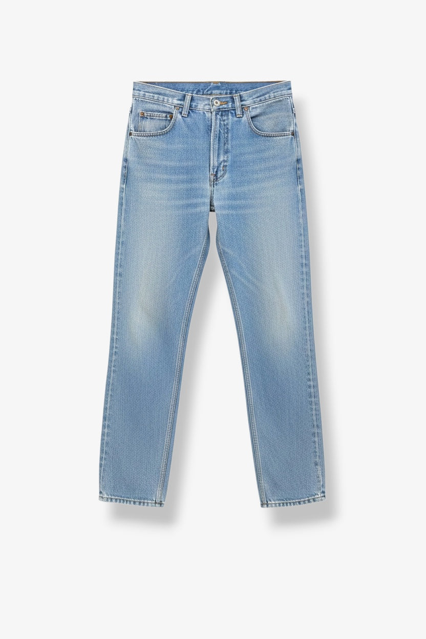 Straight Fit Washed Jeans