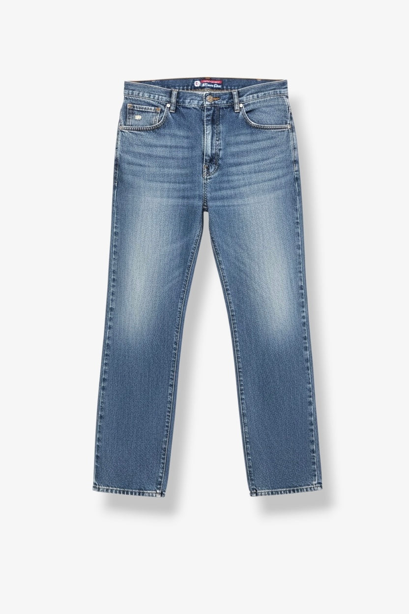 Straight Fit Washed Jeans