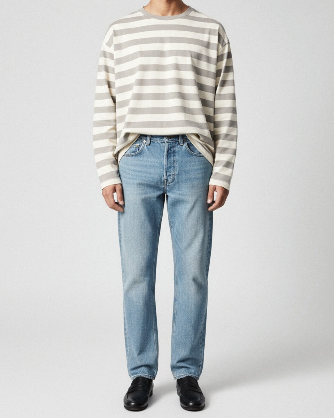 Straight Fit Washed Jeans